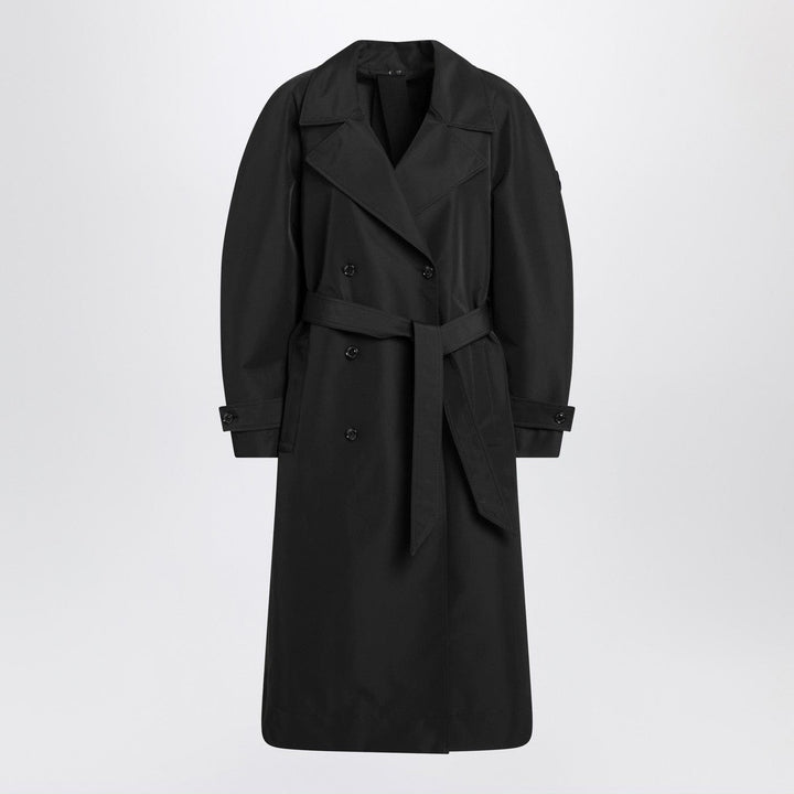 Coats &amp; Jackets Moncler X Edward Enninful - Black double-breasted trench coat with belt Brand