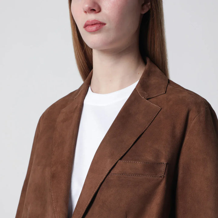 Salvatore Santoro - Brown suede single-breasted jacket Brand Coats &amp; Jackets