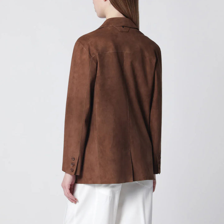 Salvatore Santoro - Brown suede single-breasted jacket Brand Coats &amp; Jackets