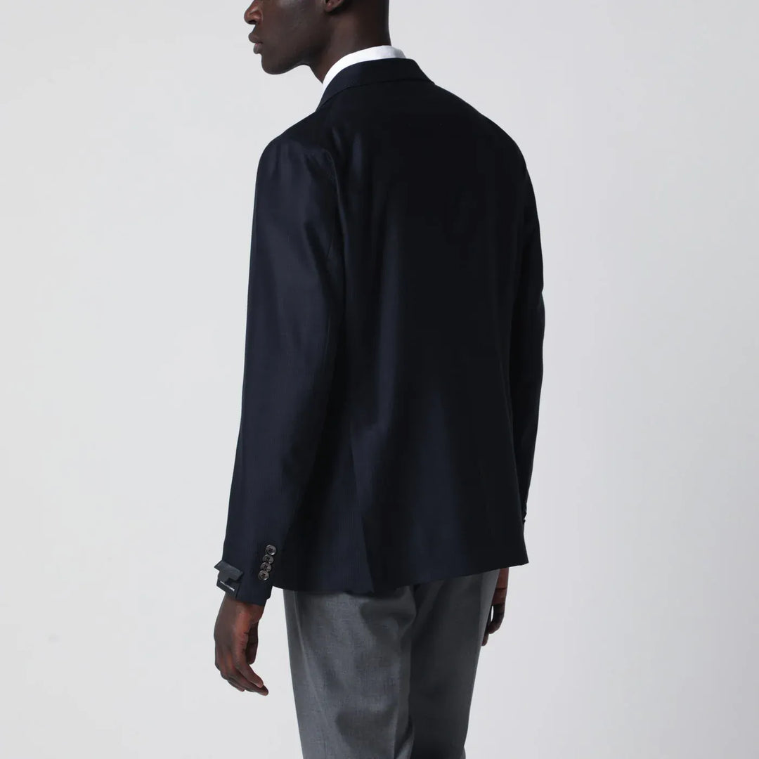 Tagliatore - Blue wool double-breasted jacket Brand Coats &amp; Jackets