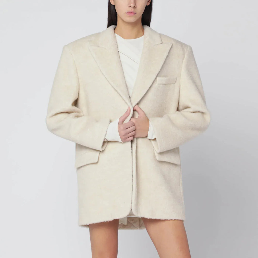 THE ANDAMANE - Oversized ivory jacket in wool blend Brand Coats & Jackets 40  IT