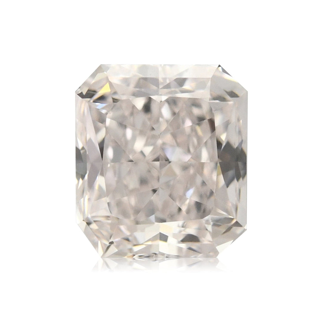 0.85 Carat Very Light Pink Radiant Diamond VS2 GIA Brand Color Diamond