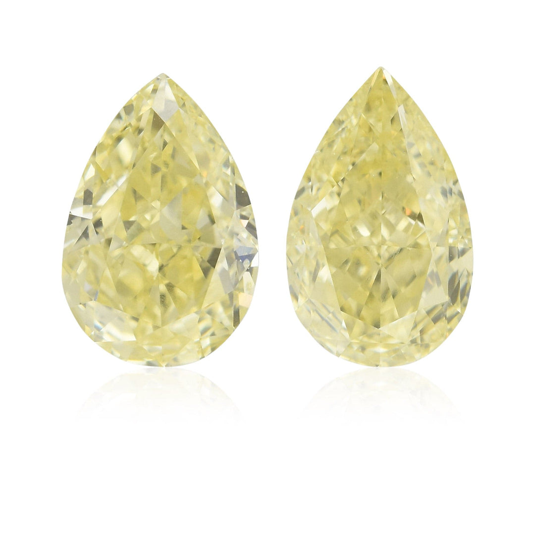 2.00 Carat Fancy Light Yellow Pear Diamonds SI1 Brand Color Diamond