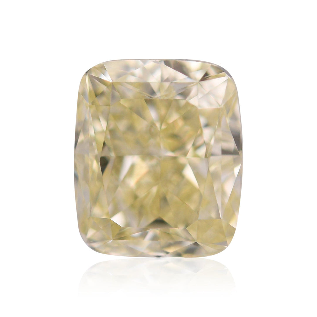 2.01 Carat Fancy Light Yellow Cushion Diamond VVS2 GIA Brand Color Diamond