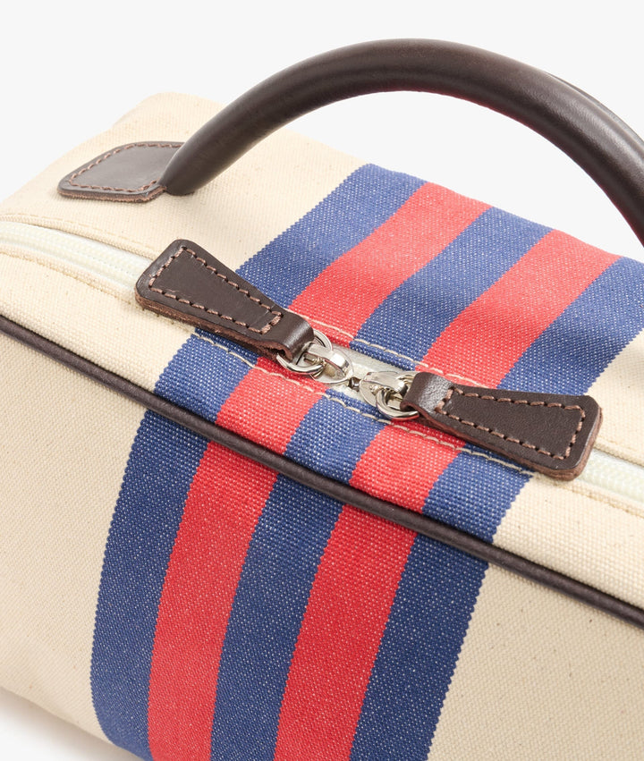 My Style Bags Cosmetic & Toiletry Bags My Style Bags Berkeley Rugby Toiletry Travel Bag Cream Red/Blue Stripes For Men Brand