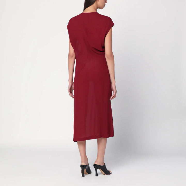 6397 - S-Curve dress in bordeaux chiffon Brand Dresses