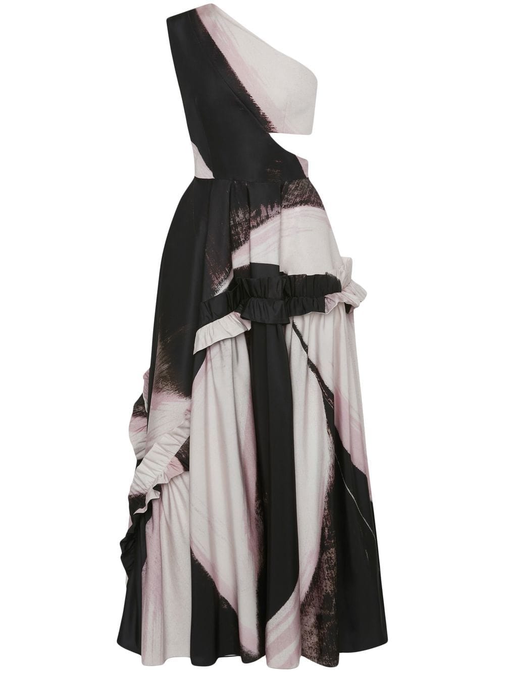 Alexander Mcqueen Dresses 38 Alexander Mcqueen one-shoulder printed midi dress Alexander Mcqueen one-shoulder printed midi dress Brand
