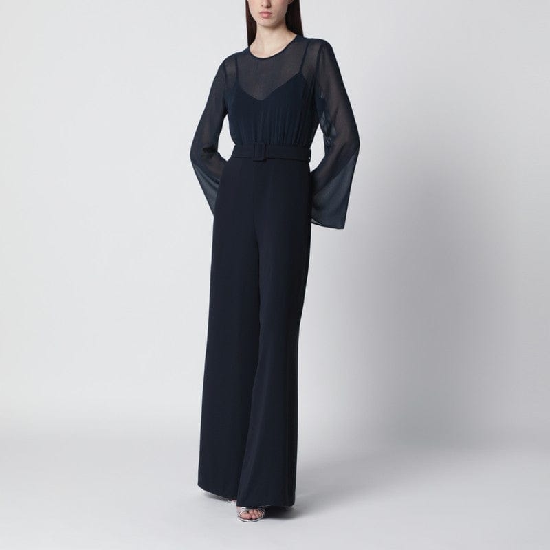 Dresses P.A.R.O.S.H. - Blue jumpsuit with belt - S Brand