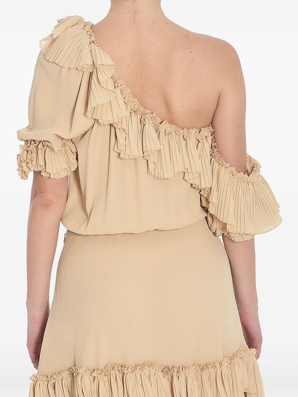 Saint Laurent Dresses Saint Laurent Dresses Beige Mini Dress Saint Laurent Beige Ruched Mini Dress – Timeless Sophistication Brand