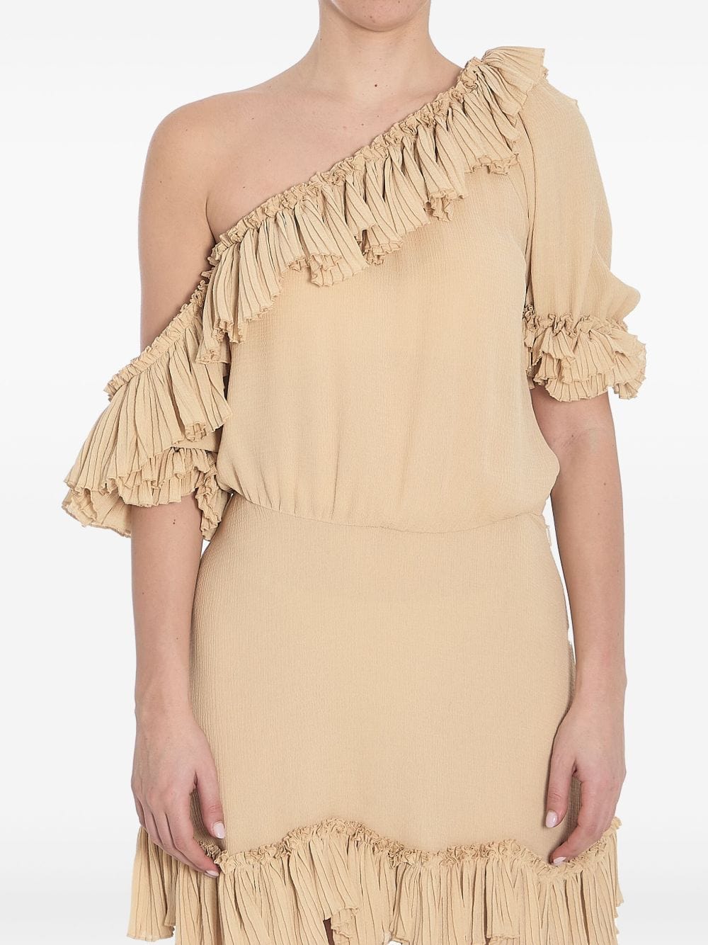 Saint Laurent Dresses Saint Laurent Dresses Beige Mini Dress Saint Laurent Beige Ruched Mini Dress – Timeless Sophistication Brand