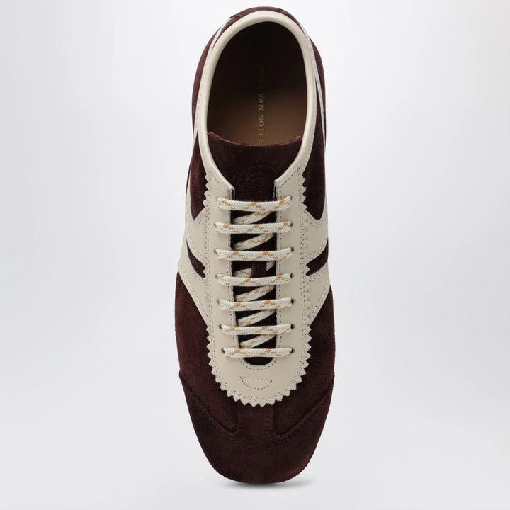 Dries Van Noten - Dark purple/beige suede sneakers Brand