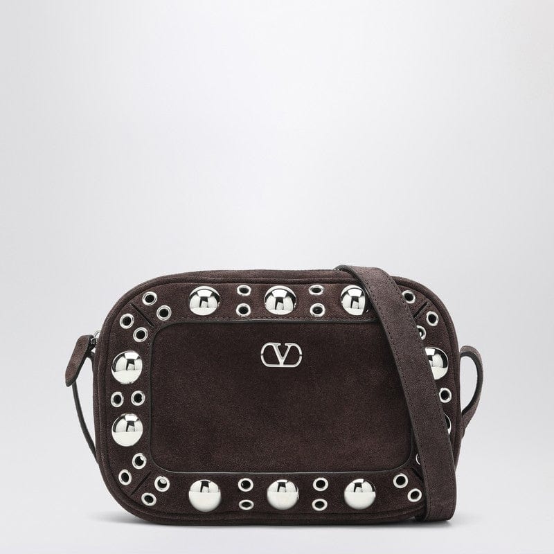 Valentino Garavani General UNI Valentino Garavani Nellcôte Bag Brown In Suede With Studs And Rivets Valentino Garavani Nellcôte Bag Brown In Suede With Studs And Rivets Brand