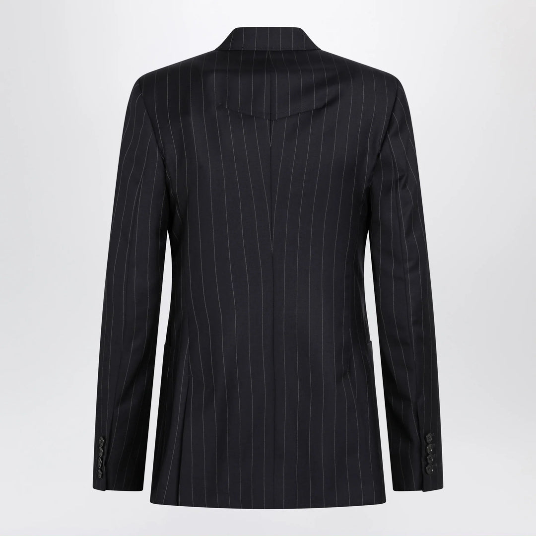 Givenchy - Double-breasted pinstripe wool jacket, dark navy Brand 38  FR