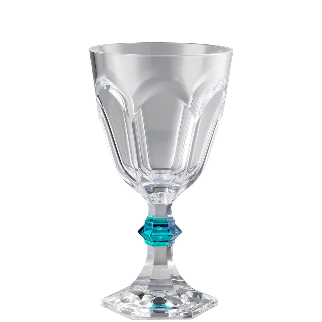 Mario Luca Giusti Goblet Mario Luca Giusti Rolling Stones Wine Glasses Turquoise Set of 3 Brand