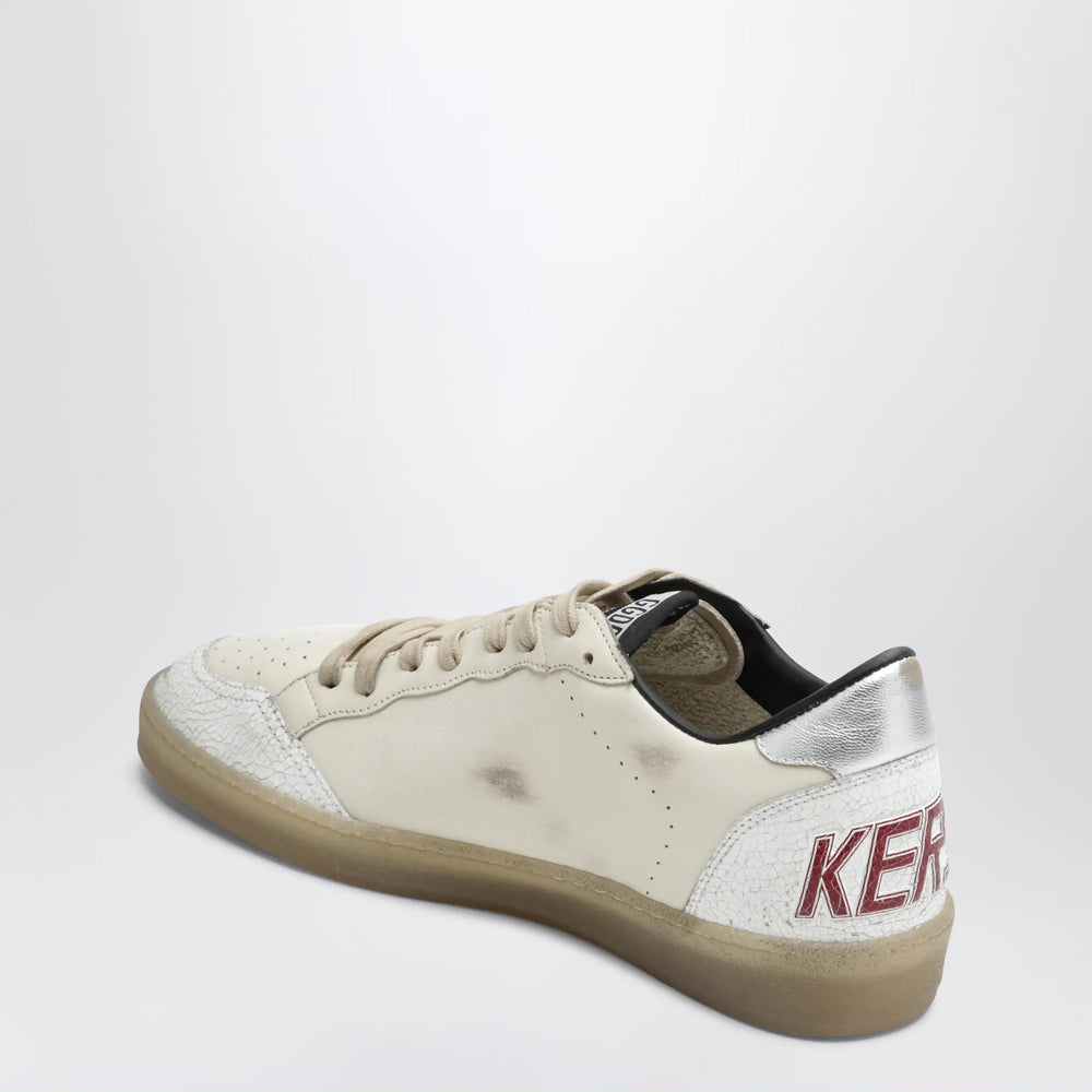 Golden Goose - Ball Star sneakers in butter beige/white/red Brand
