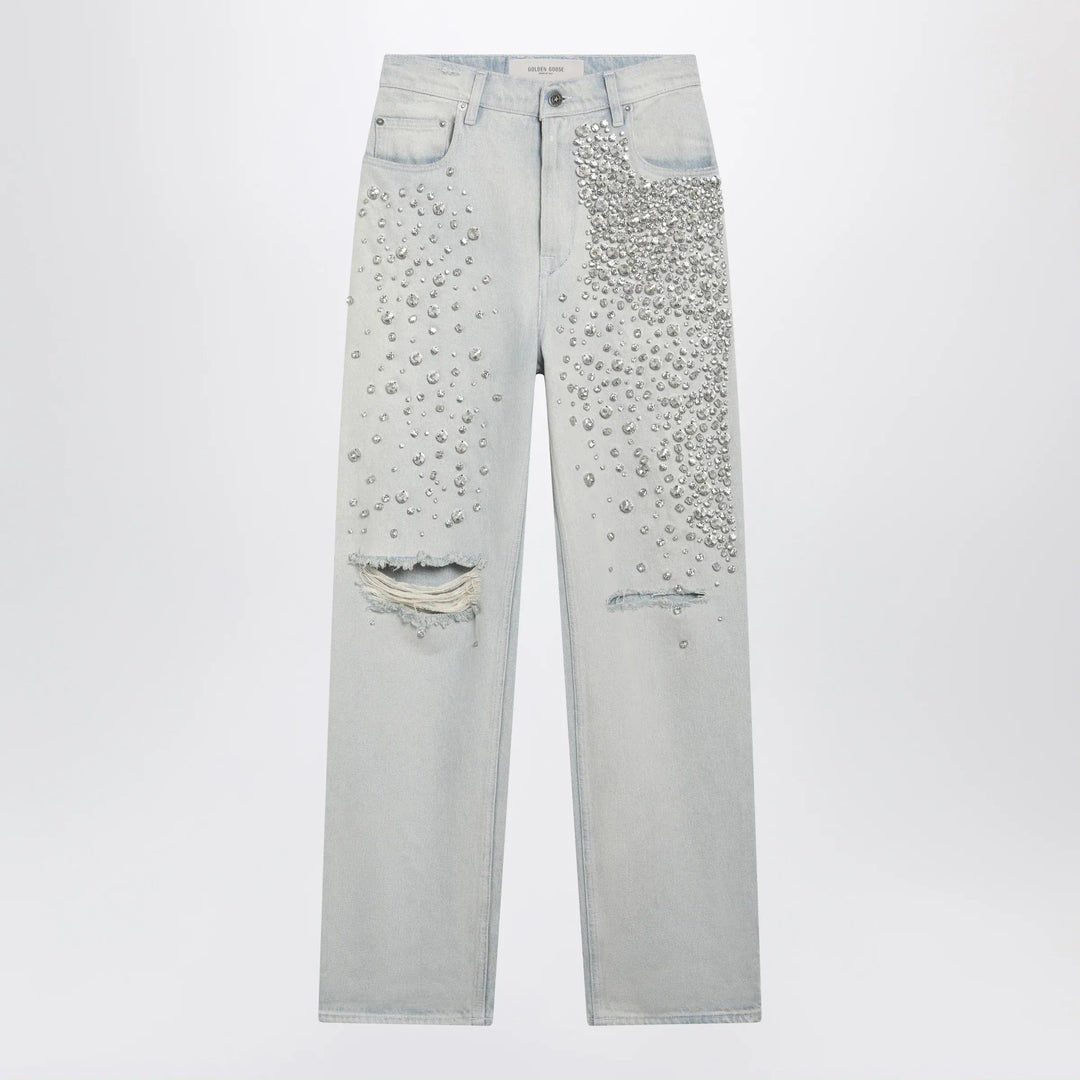 Golden Goose - Light blue jeans with cabochon crystals Brand 26