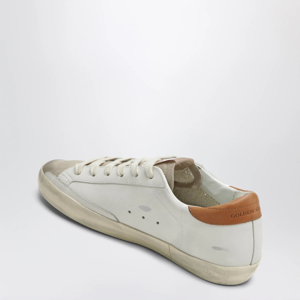Golden Goose - Super-Star sneakers in white/beige with glitter star Brand