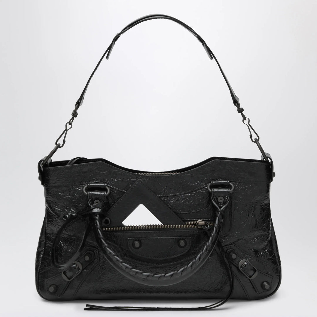 Balenciaga - Le City First lambskin leather handbag in black Brand Handbag U