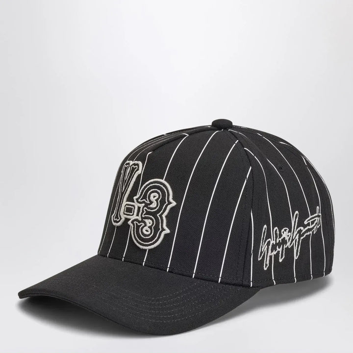 adidas Y-3 - Baseball cap in black pinstripe Brand Hats OSFW
