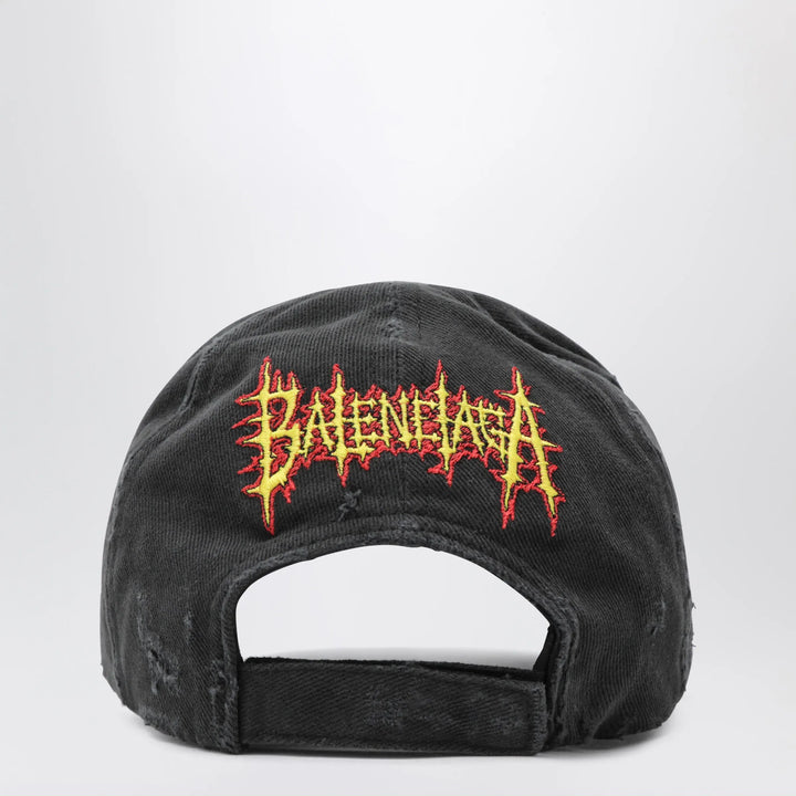 Balenciaga - Sacré Cœur cotton drill baseball cap in faded black Brand Hats