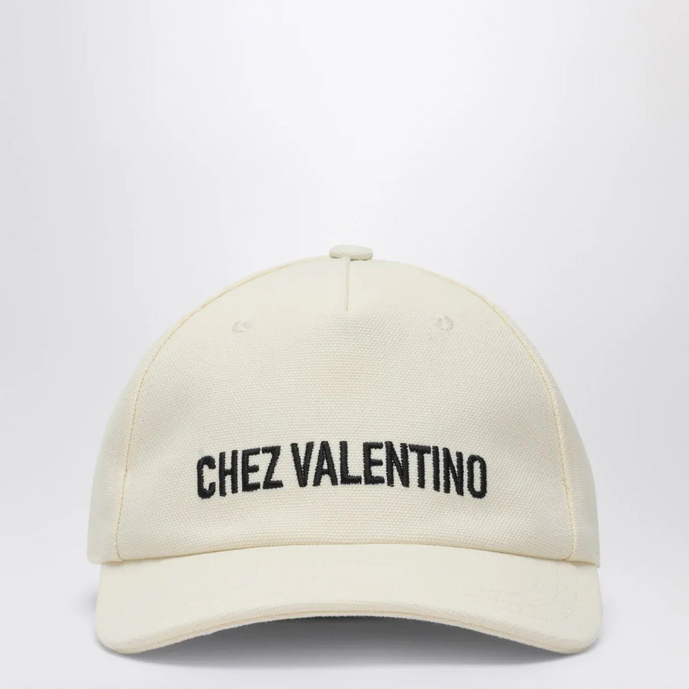 Valentino Garavani - Chez Valentino ivory baseball cap Brand Hats 57 EU