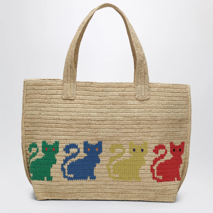 Valentino Garavani - Large Raffiachat shopping bag in raffia Brand Hats TU