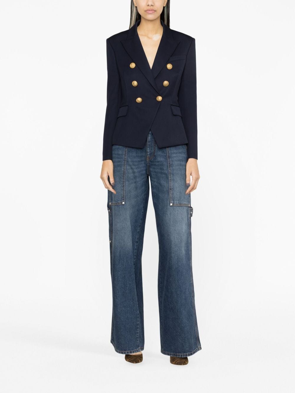 Balmain Jackets 38 Balmain Double-Breasted Blazer Balmain Navy Blue Wool Blazer Brand