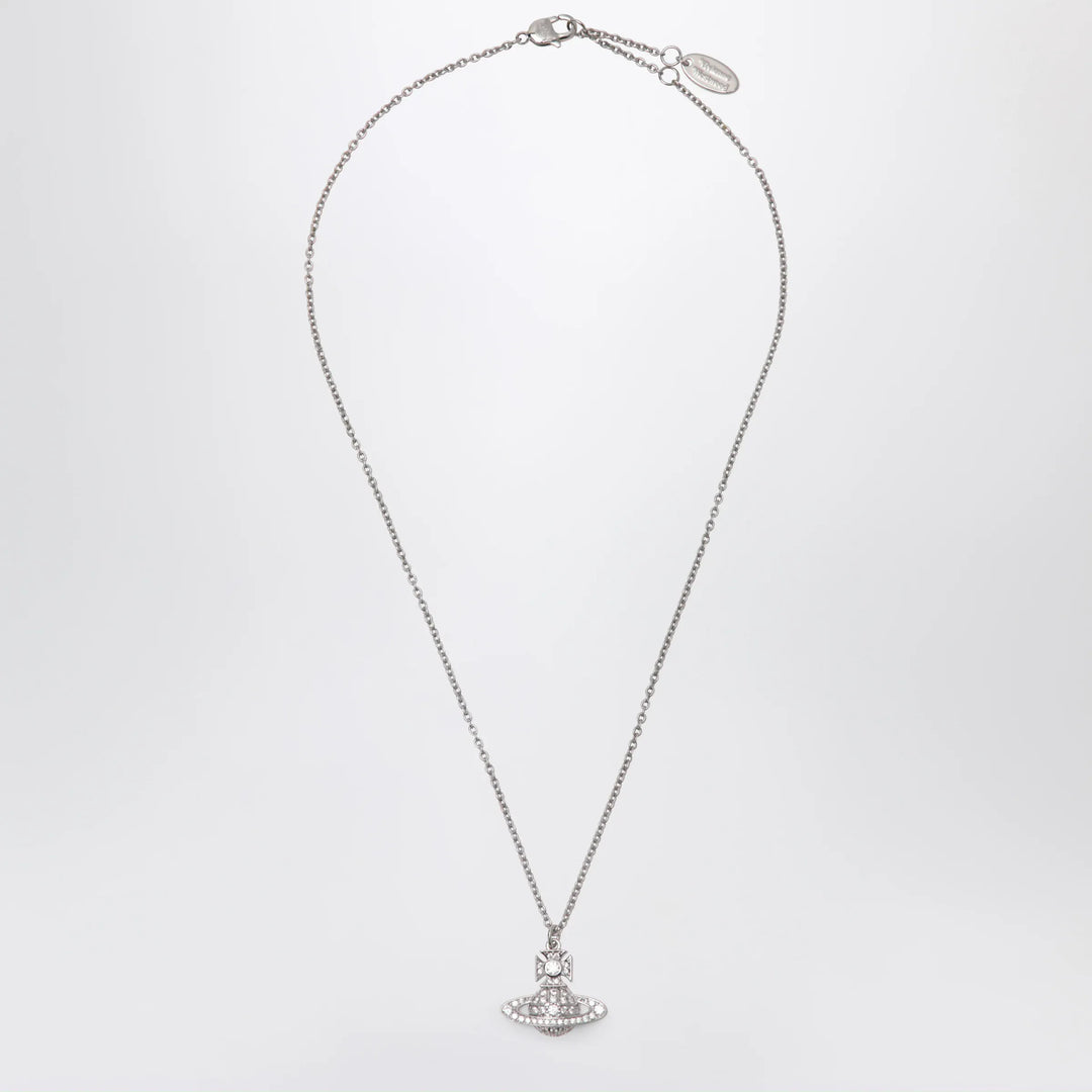 Vivienne Westwood - Orb pendant necklace in platinum with crystals Brand Jewelry U