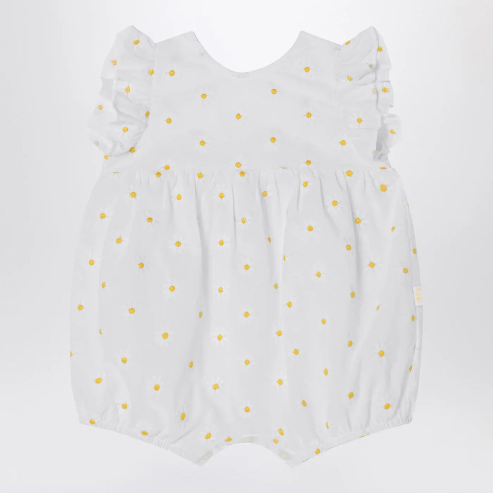 Il Gufo - White romper with floral embroidery Brand Jumpsuits & Rompers 6