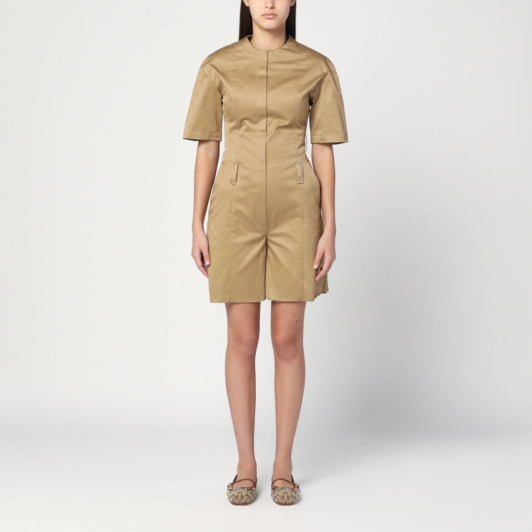 Jumpsuits &amp; Rompers 40  IT TheLatest - Camel-coloured short jumpsuit in cotton Brand