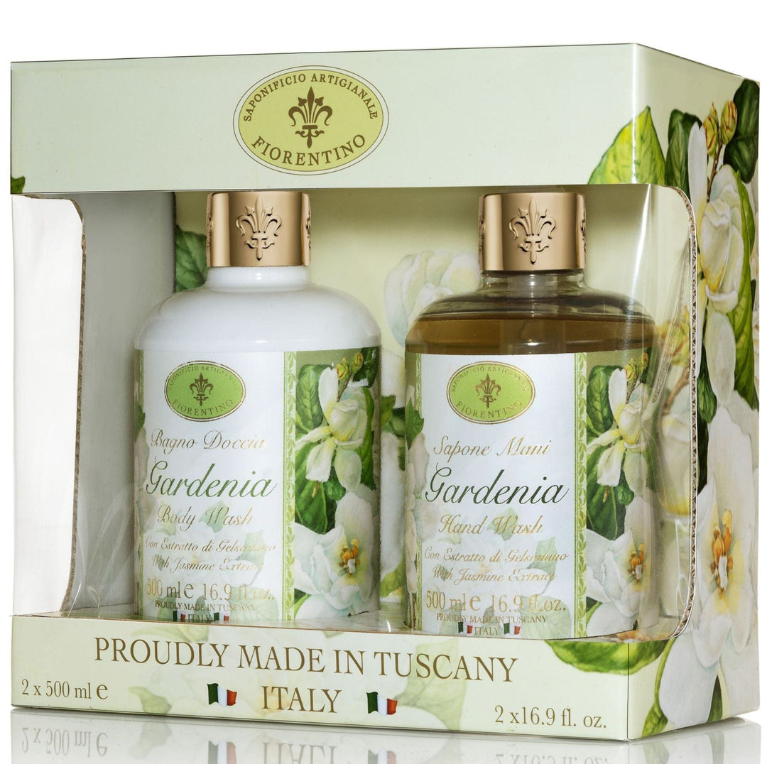 Saponificio Artigianale Fiorentino Liquid Hand Soap Saponificio Artigianale Fiorentino Gardenia Body & Hand Wash Luxury Soap 2pcs Brand