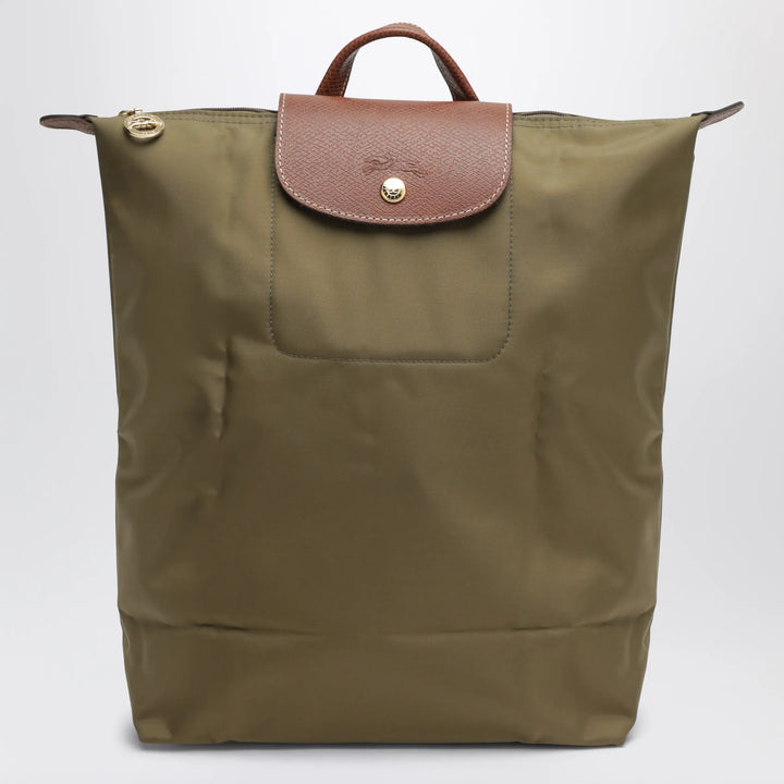 Longchamp - M Le Pliage Original olive backpack Brand U