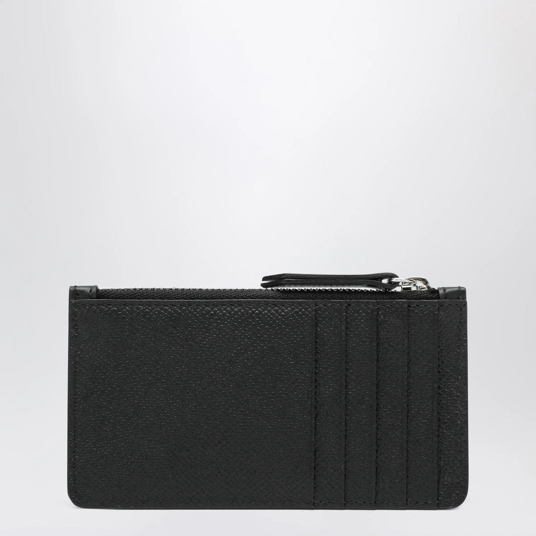 Maison Margiela - Black Four Stitches Zip Card Holder Brand U