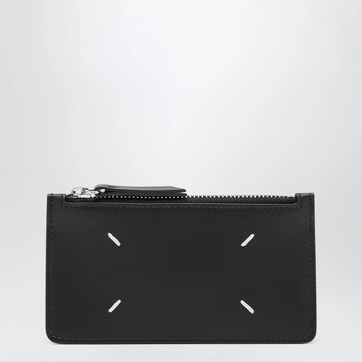Maison Margiela - Black Four Stitches Zip Card Holder Brand U