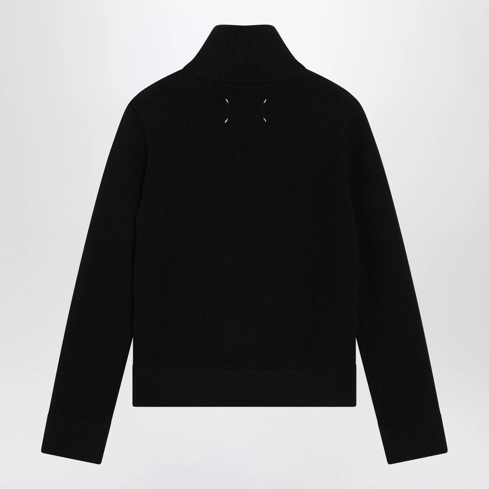 Maison Margiela - Black wool-blend zip cardigan Brand