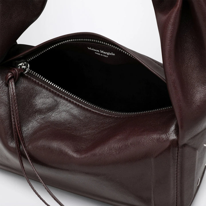 Maison Margiela - Box East West Small Bag in Burgundy Leather Brand U