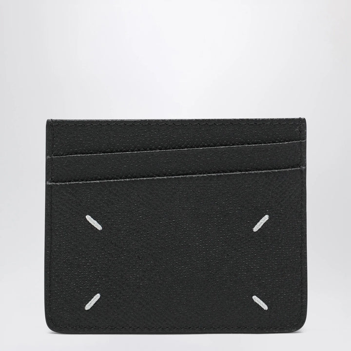 Maison Margiela - Four Stitches Card Holder in Black Calf Leather Brand U