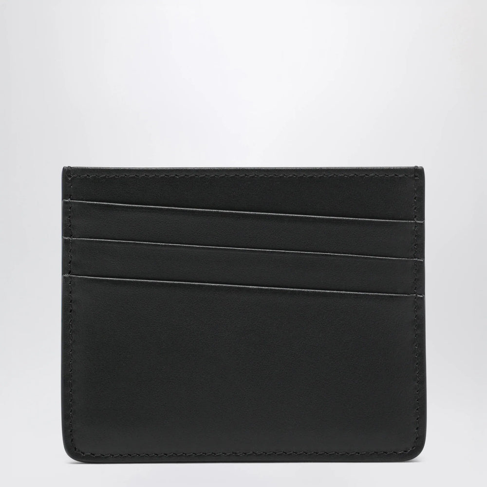 Maison Margiela - Four Stitches Card Holder in Black Calf Leather Brand U