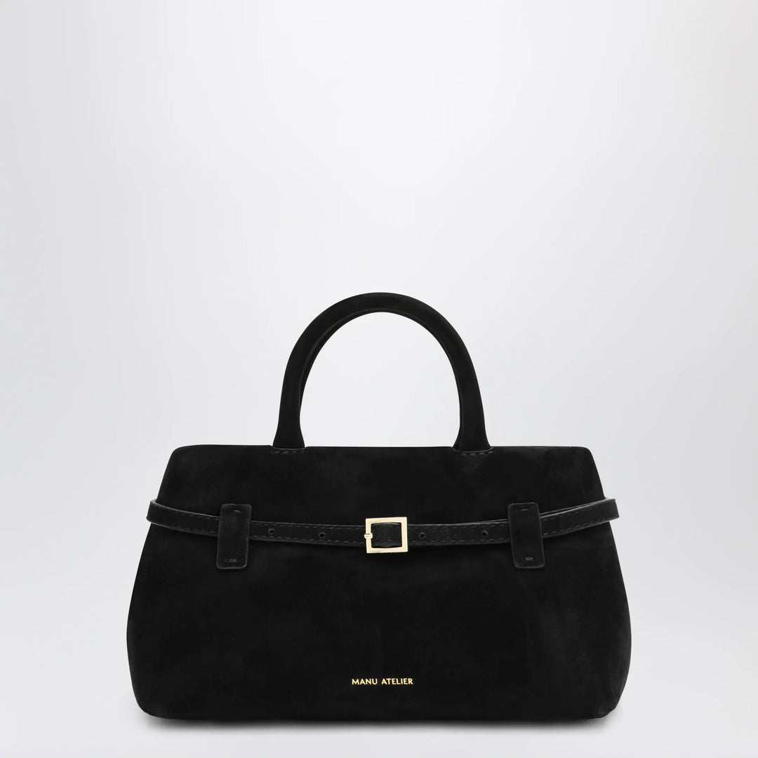 Manu Atelier - Le Cambon 25 black suede bag Brand U