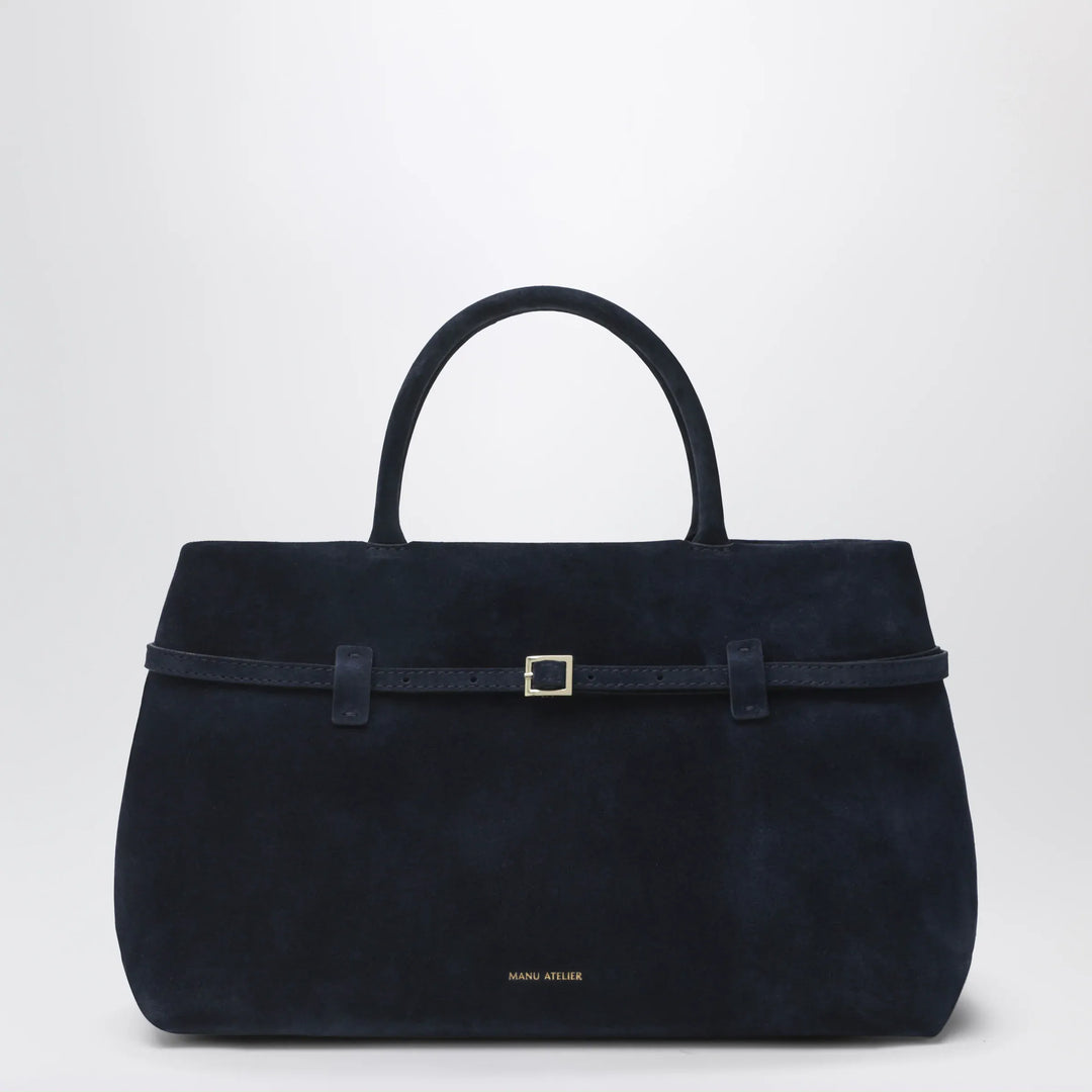 Manu Atelier - Le Cambon 35 dark blue suede bag Brand U