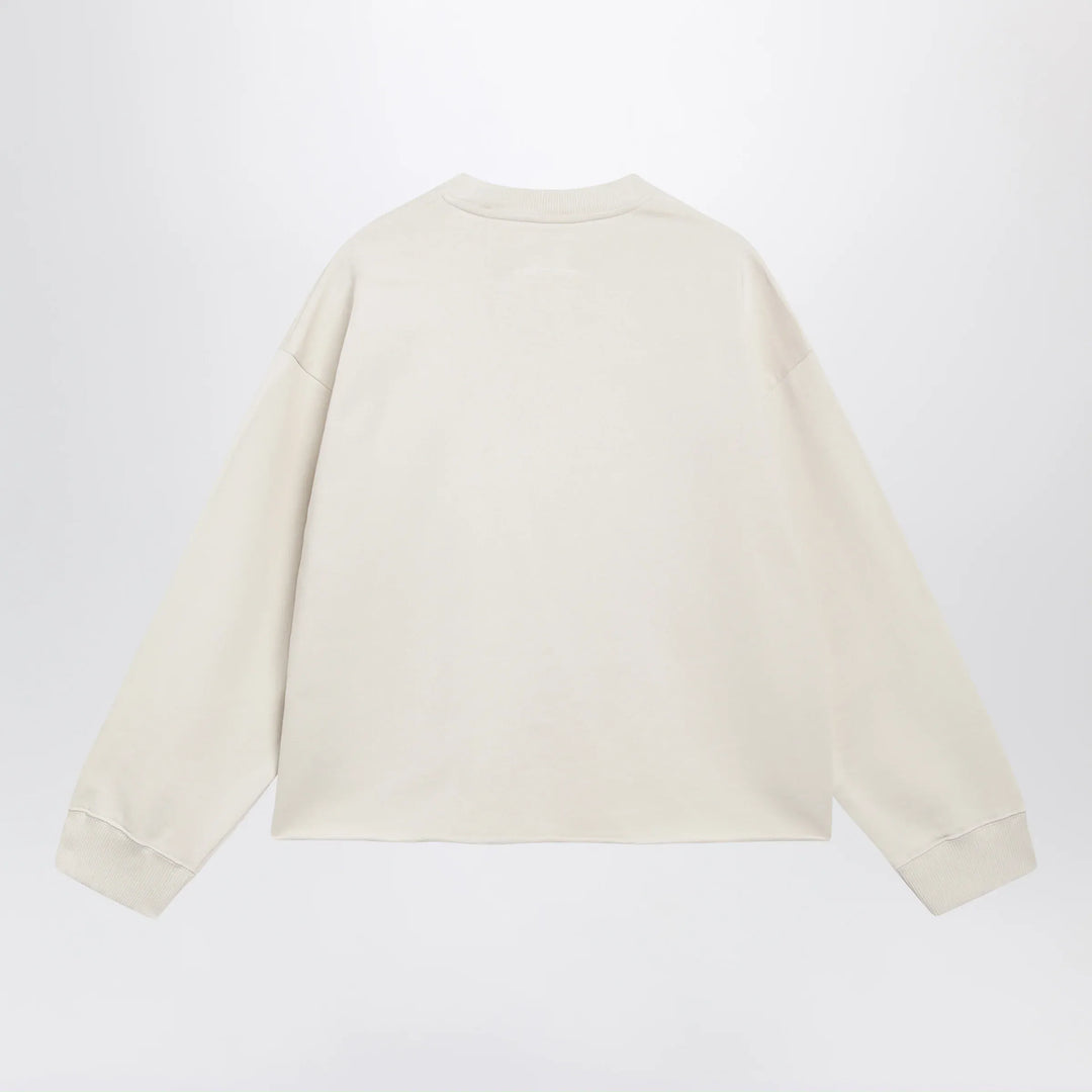 MM6 Maison Margiela - Écru fleece sweatshirt with logo print Brand