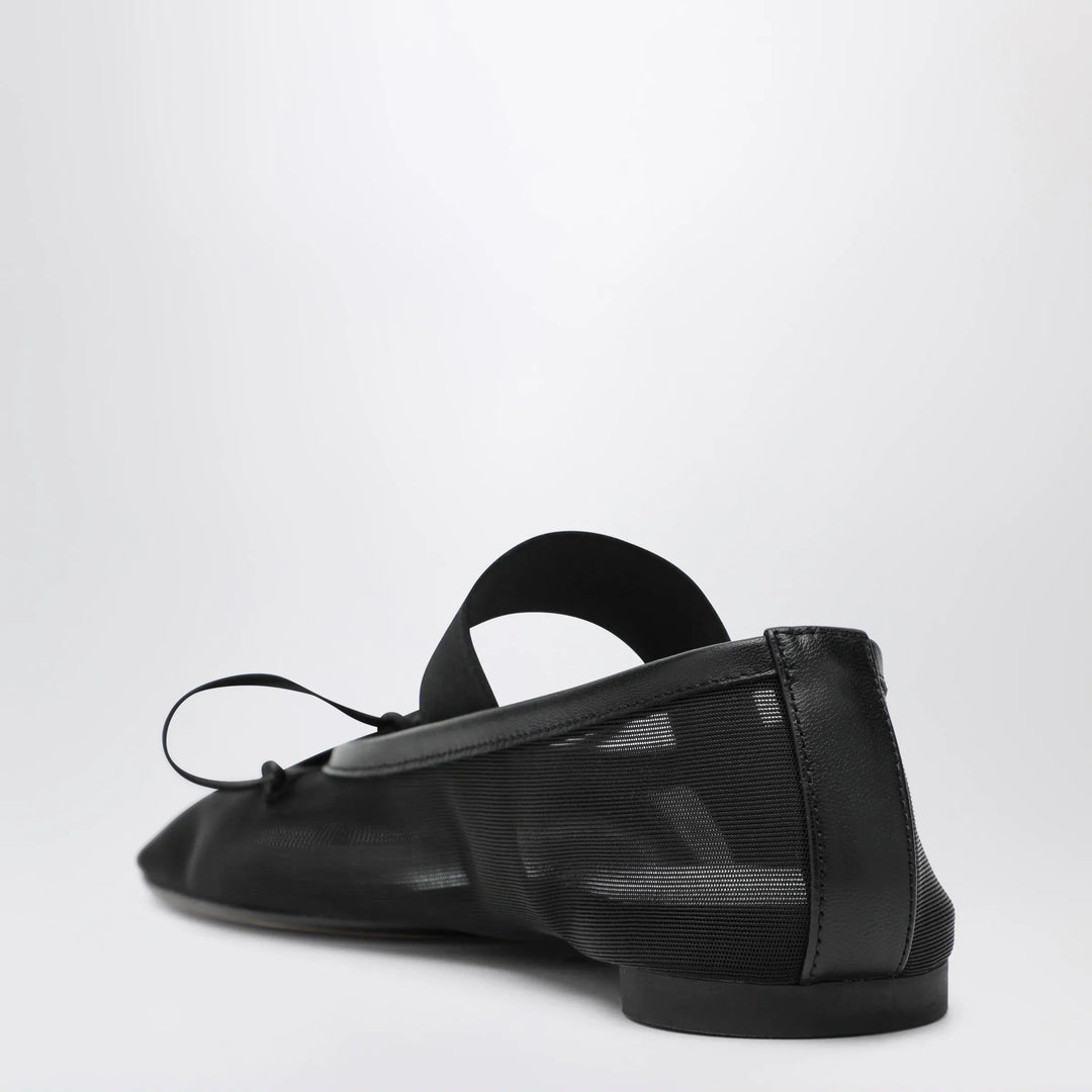 MM6 Maison Margiela - Numeric Anatomic ballerina flats in nylon and leather black Brand