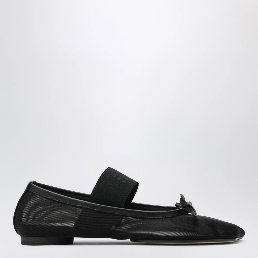 MM6 Maison Margiela - Numeric Anatomic ballerina flats in nylon and leather black Brand 36 IT