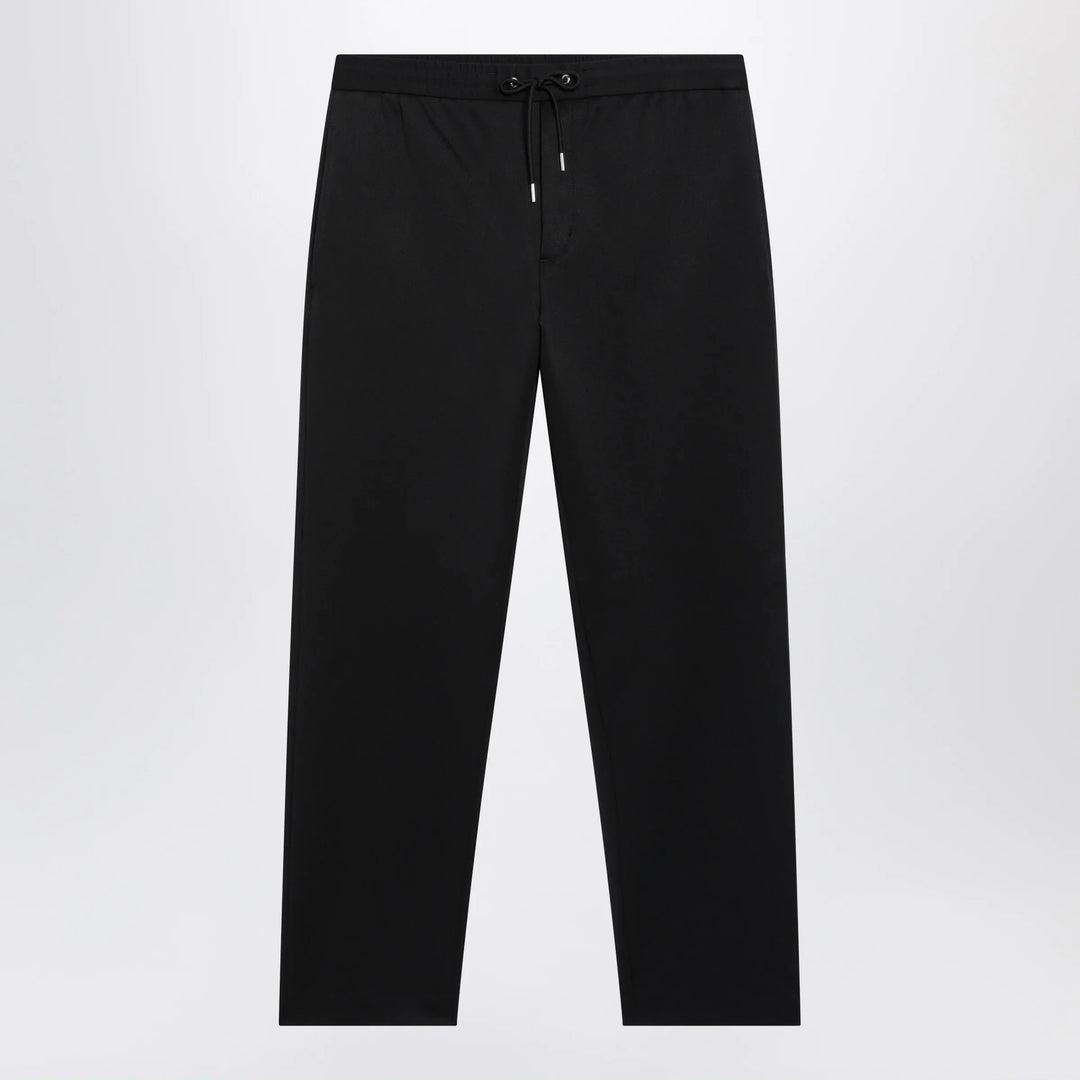 Moncler - Black jogger trousers with logo patch Brand 46 IT