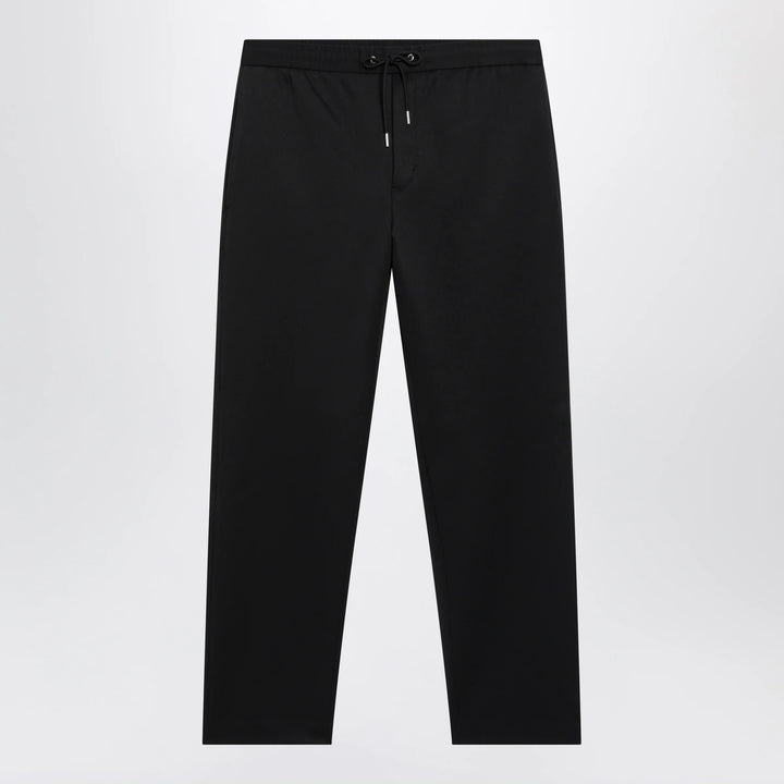 Moncler - Black jogger trousers with logo patch Brand 46 IT