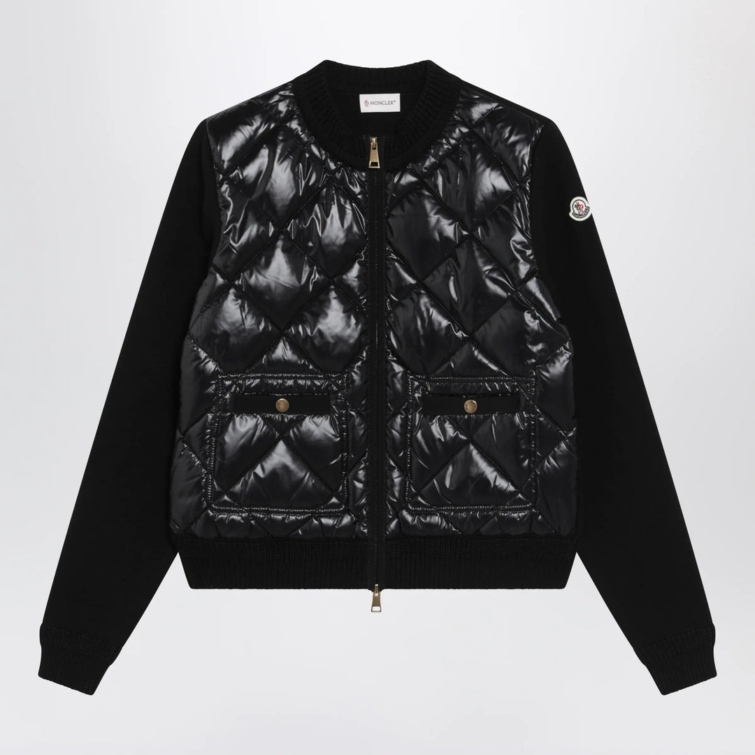 Moncler - Black padded zip-up sweatshirt Brand S