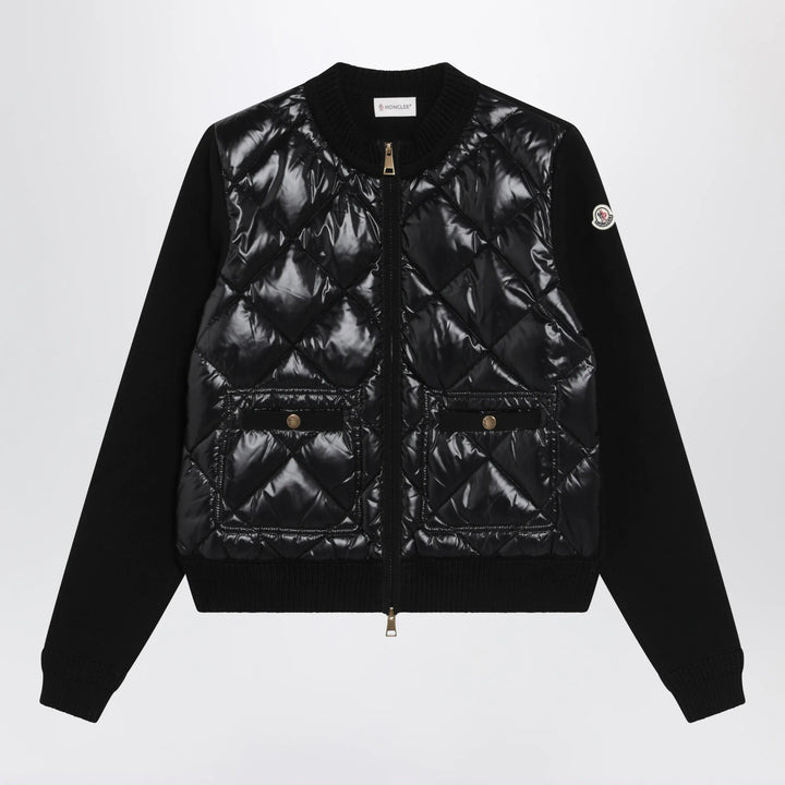 Moncler - Black padded zip-up sweatshirt Brand S