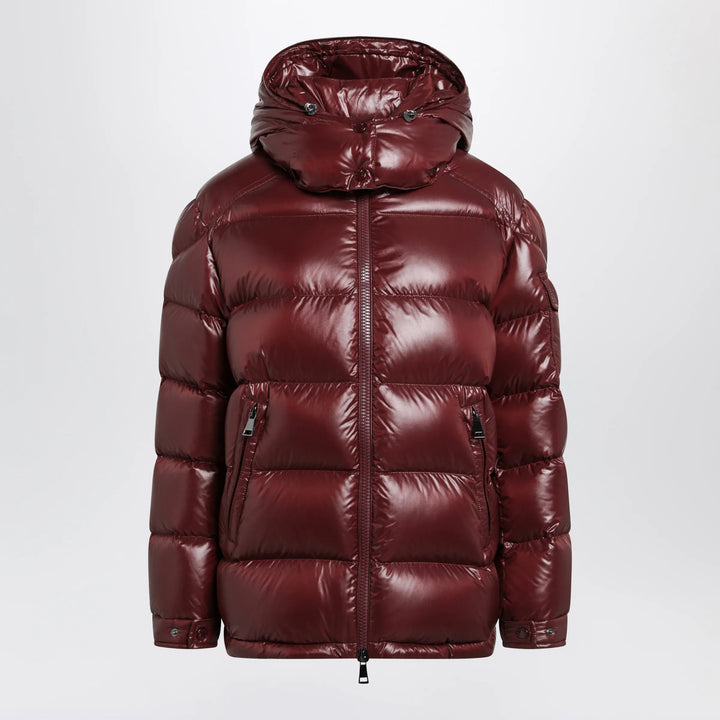 Moncler - Dark red Maire down jacket in nylon laqué Brand 1