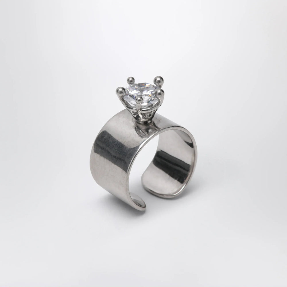 PANCONESI - Armour Ring Small with Diamonds Brand