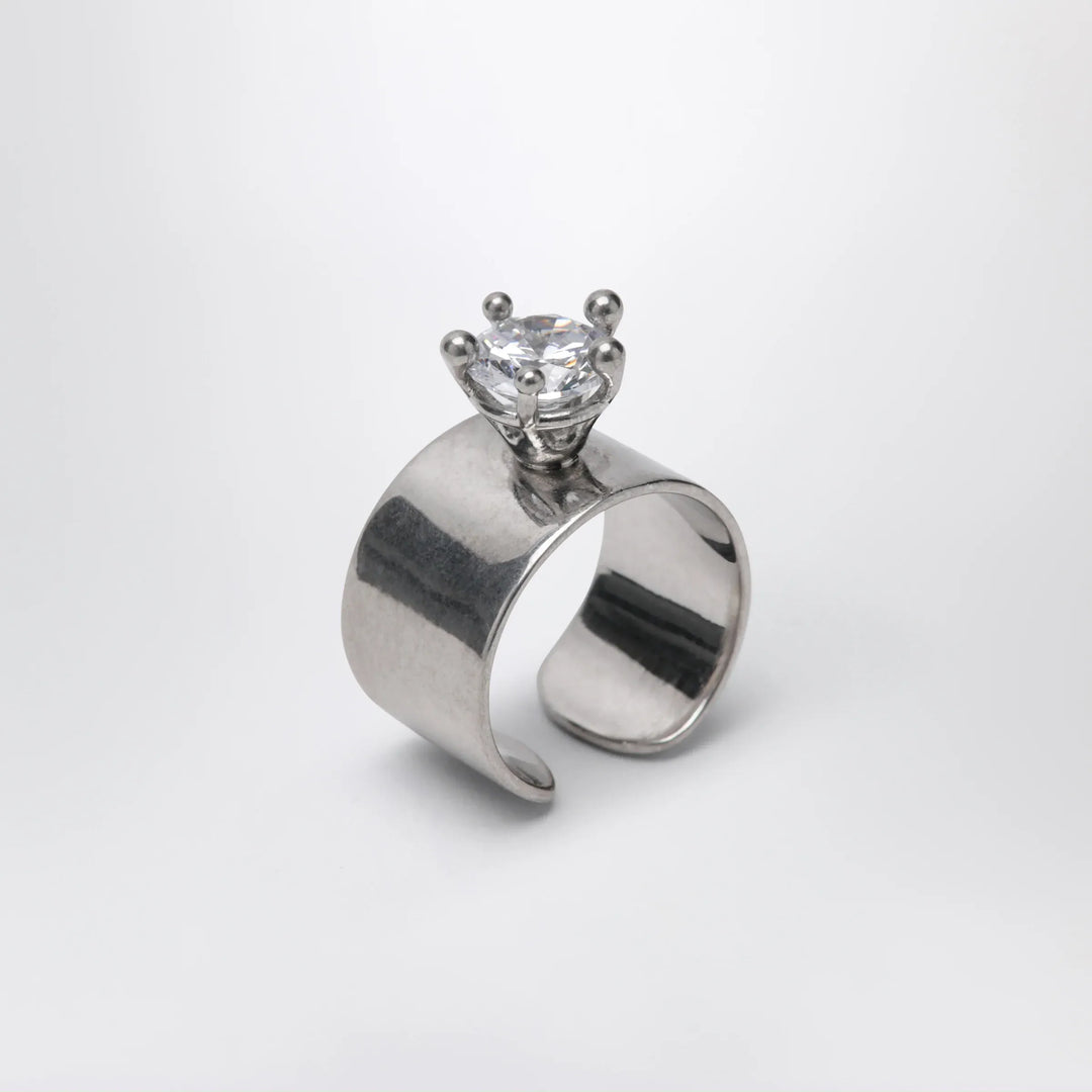 PANCONESI - Armour Ring Small with Diamonds Brand